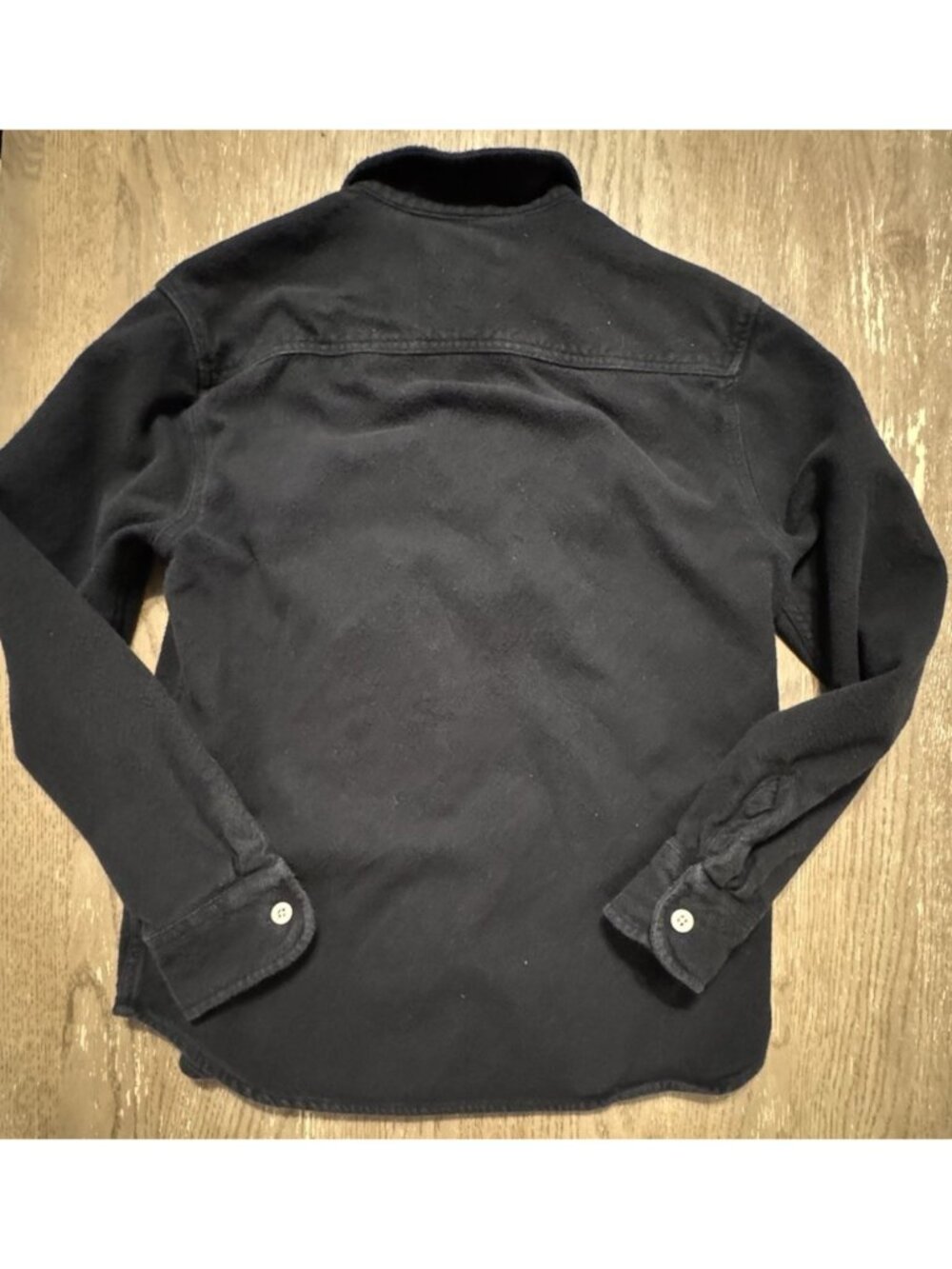 Madewell Men XS Brushed Twill Easy Shirt Shacket Jacket Shirt Button Up Black - Picture 11 of 11